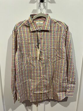 Ingram Men's Multicolor Check Cotton Button-Down Shirt